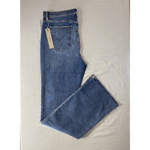 Hudson Barbara High Rise Bootcut Raw Cuff Jeans w/ Outseam Slit. Women's 34, NWT - Picture 2 of 10